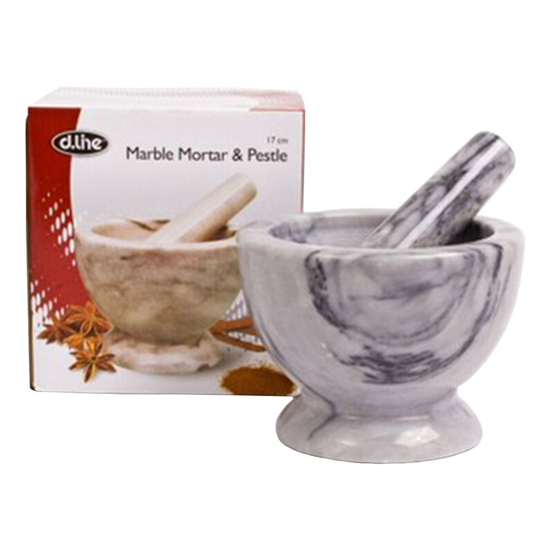 D.Line Grey Marble Mortar and Pestle 10cm image number 0